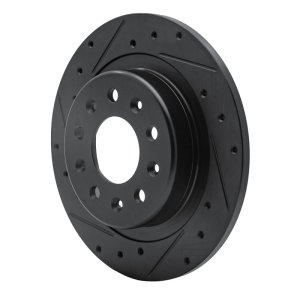 Buick Envista Brake Rotor (1) - Rear Left - R1 Concepts - Drilled & Slotted - Black - `16-`25